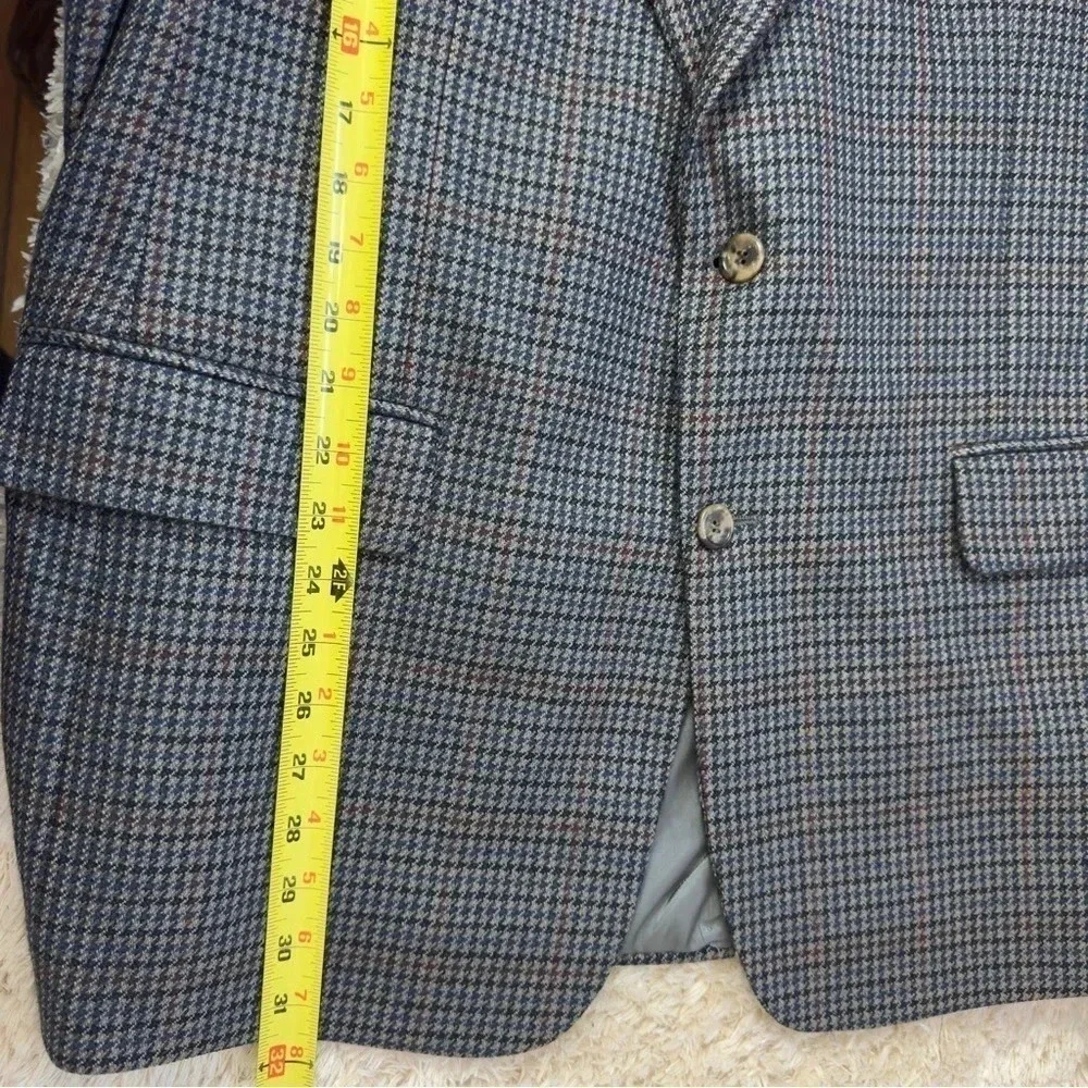Brooks Brother mens Casual Blazer Wool Houndstooth Jacket Size 43R